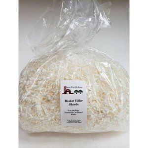 Gift Basket Shreds, 8 oz package, New old stock. Diamond Cut White.
